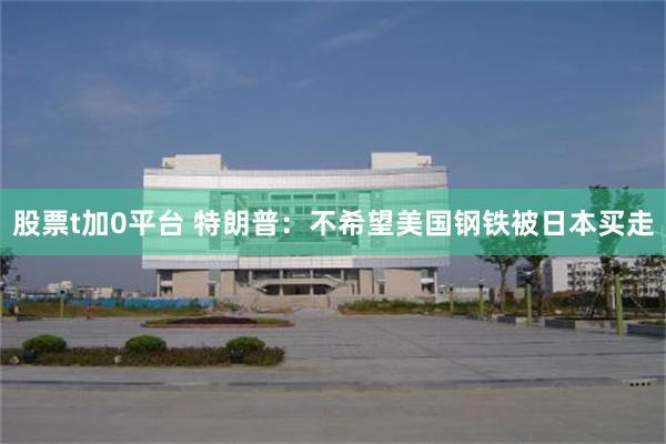 股票t加0平台 特朗普：不希望美国钢铁被日本买走