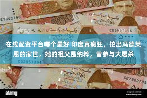 在线配资平台哪个最好 印度真疯狂，挖出冯德莱恩的家世，她的祖父是纳粹，曾参与大屠杀